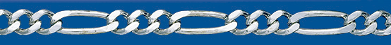 FIGARO Silver chain (1X3) 2 sided diamond cut 250