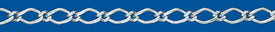 FIGARO ROMBO Silver chain (1X1) 200
