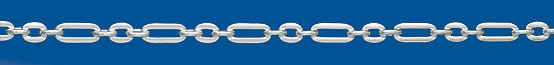 TRACE Silver chain Figaro (1X3) 150