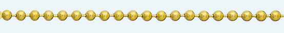 Cadena latón chapada en oro BOLAS Sin Diamantar 640