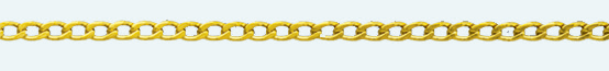 CURB Brass gold plated chain Light 2 sided diamond cut 100
