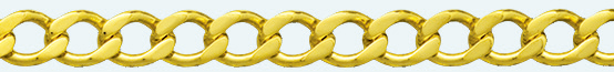 CURB Brass gold plated chain Light 2 sided diamond cut 190