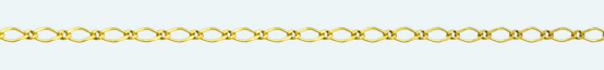 FIGARO ROMBO Brass gold plated chain (1X1) 50