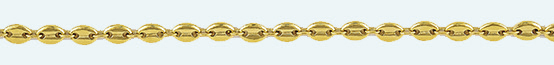 COFFEE BEAN Brass gold plated chain 45