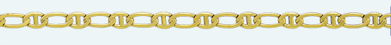 Cadena latón chapada en oro ANCLA (.X.) 150