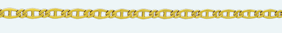 Cadena latón chapada en oro ANCLA Rombo (1X1) 470