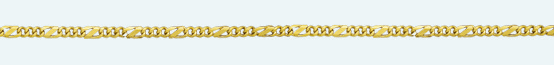 FIGARO Brass gold plated chain Anchor (1X3) 280