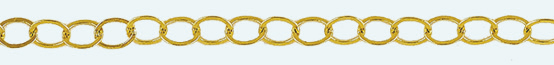 OVAL Brass gold plated chain 50