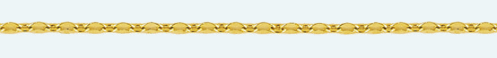 TRACE Brass gold plated chain Stamped Figaro (.X.) 45