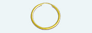 A 1054 Brass gold plated creole Round wire 2,00mm           (Weight per pair) 0