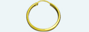 A 1062 Brass gold plated creole Half-round wire                   (Weight per pair) 0