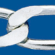 OPEN CURB Silver chain 4 sided diamond cut