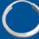 A 1099 Silver creole Half-round wire                   (Weight per pair)