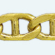 ANCHOR Brass gold plated chain 4 sided diamond cut