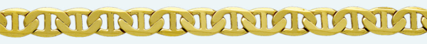 Cadena latón chapada en oro ANCLA Lapidada 6 Caras