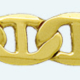 Cadena latón chapada en oro ANCLA Lapidada 6 Caras