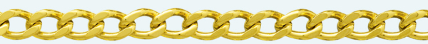 CURB Brass gold plated chain Light 2 sided diamond cut