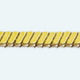 SNAKE Brass gold plated chain Square Diamond cut