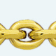TRACE Brass gold plated chain Classic Diamond cut