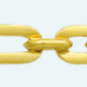 Cadena latón chapada en oro FORZADA Programada Pisada (1X3)