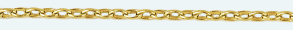 Cadena latón chapada en oro ROLO Oval