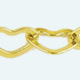 HEART Brass gold plated chain