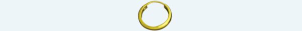 A 1099 Brass gold plated creole Half-round wire                   (Weight per pair)