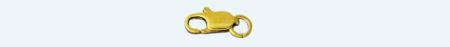 LOBSTER Brass gold plated finding No.1  (5x13mm)         (Weight per piece)
