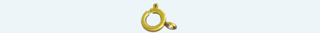 SPRING RING Brass gold plated finding 6mm                               (Weight per piece)