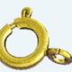 SPRING RING Brass gold plated finding 6mm                               (Weight per piece)