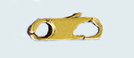 Closure by Cadena latón chapada en oro BARBADA PROGRAMADA (1X1) Lapidada 4 Caras 175